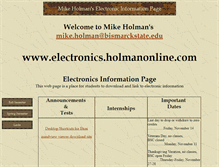 Tablet Screenshot of electronics.holmanonline.com